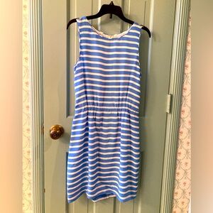 J. Crew Blue/White Striped Dress, size 2